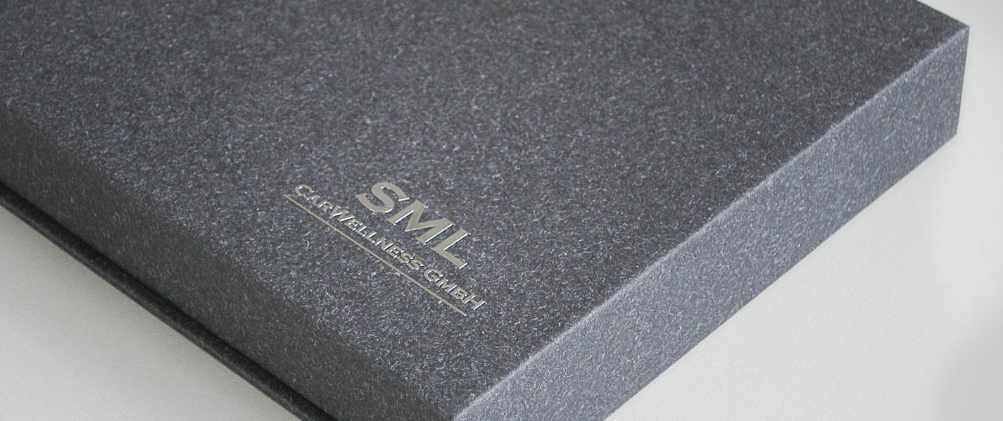 Exklusive Präsentationsverpackung mit Magnetverschluß der SML CarWellness GmbH